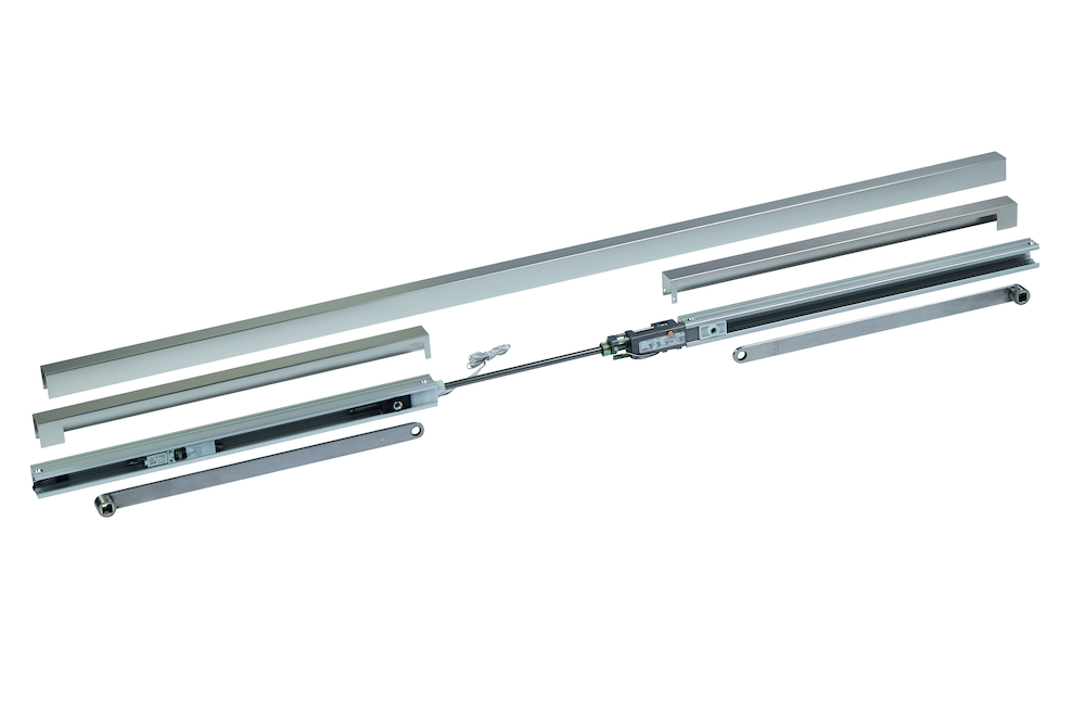 DORMAKABA G-GSR-EMF 1/V Aluminium mit elektromechanischer Feststellung im Standflügel, mit Hebel DORMAKABA G-GSR-EMF 1/V Aluminium mit elektromechanischer Feststellung im Standflügel, mit Hebel