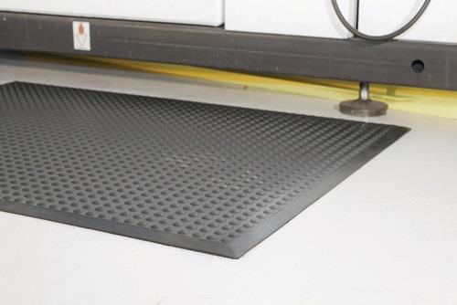 COBA Arbeitsplatzbodenbelag Fertigmatte L1200xB900xS14mm schwarz SBR-Gummi COBA