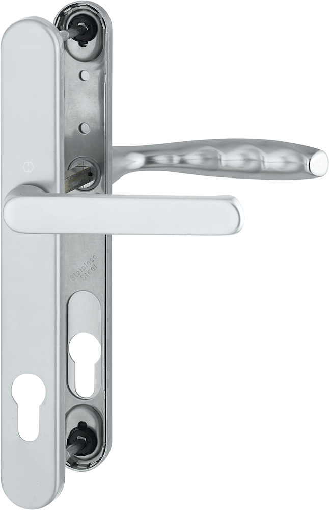 HOPPE® Drückergarnitur mit Schmalschild New York 099KH/3346/1810, Aluminium, 3257645