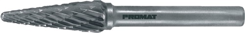 PROMAT Frässtift SKM D.12mm Kopf-L.25mm Schaft-D.6mm HM Verz.Kreuz PROMAT