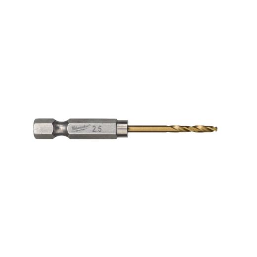 MILWAUKEE 2,5 x 62 mm SHOCKWAVE Metallbohrer HSS-G RED HEX Titan 1/4" 10er Pack