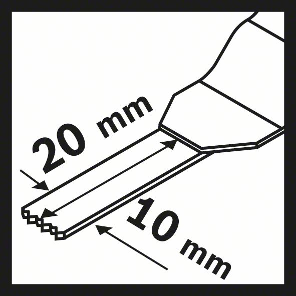 BOSCH BIM Tauchsägeblatt AIZ 10 AB, Wood and Metal, 20 x 10 mm