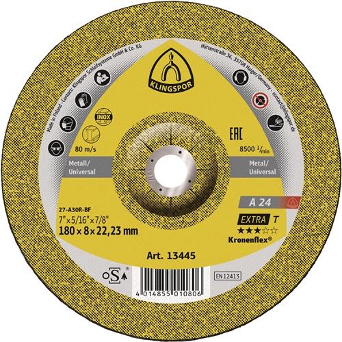 KLINGSPOR Schruppscheibe A 24 Extra D125xS6mm gekr.STA Bohr.22,23mm KLINGSPOR