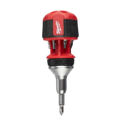 MILWAUKEE inkl. 7 Bits PH/PZ/TX/SL Schrauberdreher mit Ratschenfunktion Stubby