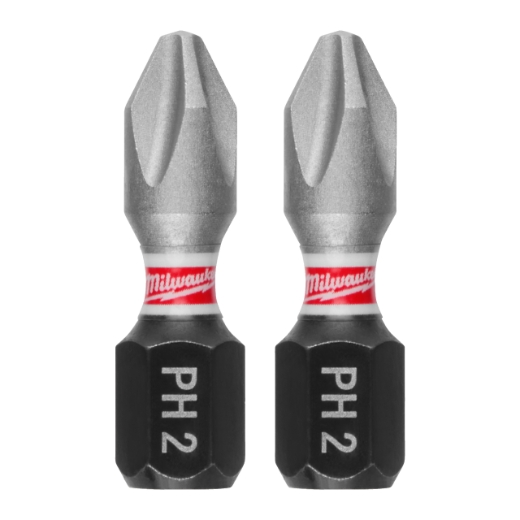 MILWAUKEE PH2 / 25 mm Schrauberbit SHOCKWAVE (25er Pack)