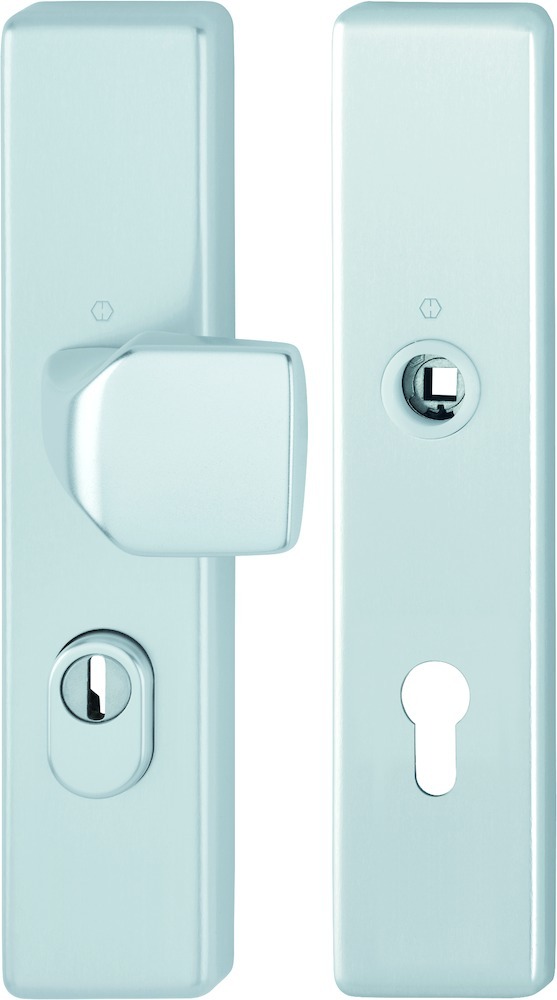 HOPPE® Schutz-Wechselgarnitur mit Langschild 61G/2222ZA/2210, ohne Lochteil, 8/72 mm, Aluminium, 11984569