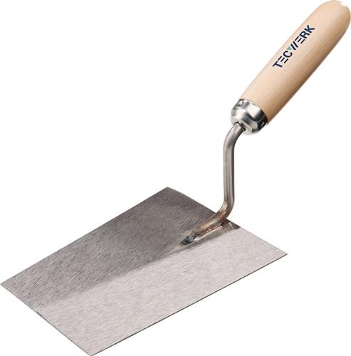 TECWERK Maurerkelle L.160mm B.115mm m.Buchenholzheft,ger.Hals gehär.Stahl,geschl.TECWERK