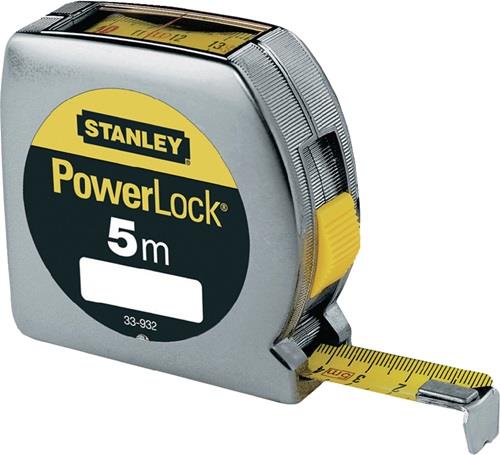 STANLEY Taschenrollbandmaß PowerLock® L.5m B.19mm mm/cm EGII Ku.Sichtfenster SB STANLEY