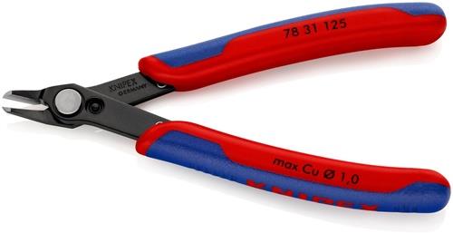 KNIPEX Elektronik-Seitenschneider Super-Knips® L.125mm Form 3 Facette nein brün.KNIPEX