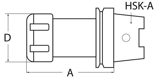 TECWERK Spannzangenfutter ER DIN 69893A Spann-D.1-10mm HSK-A63 A.-L.100mm TECWERK