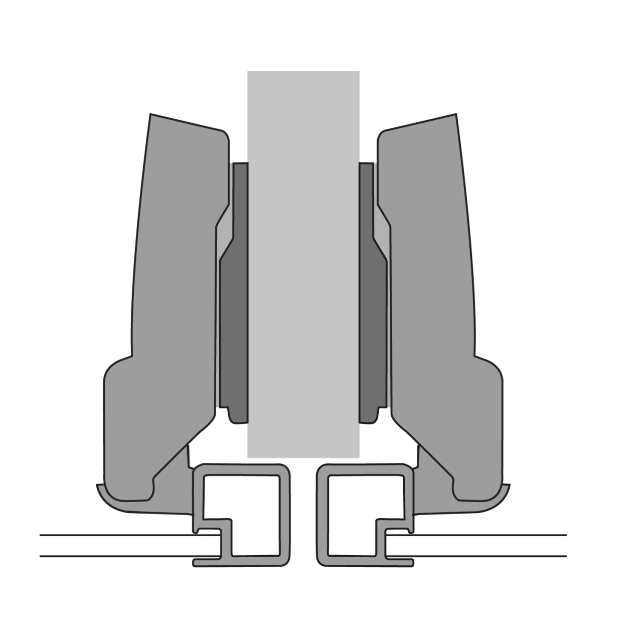 HETTICH Sensys Winkelscharnier W30 mit integrierter Dämpfung (Sensys 8639i W30), obsidianschwarz, 9091745