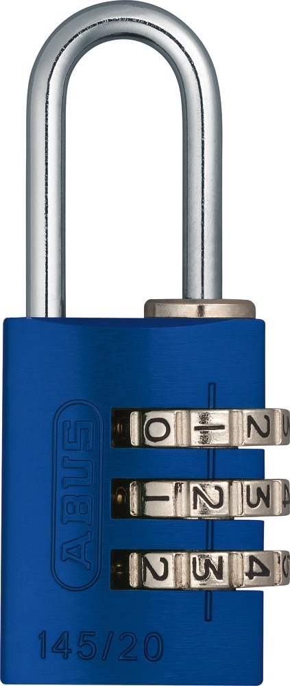 ABUS Zahlen-Vorhangschloss-Set 145/20, Aluminium massiv