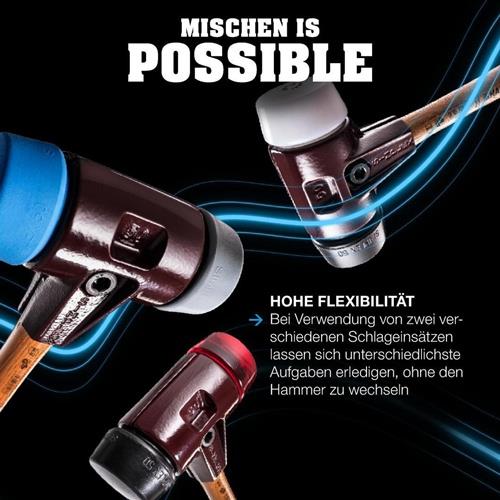 HALDER Schonhammer SIMPLEX-Plusbox Starterkit L.175mm Kopf-D.80mm mittelh.lackiertes HO