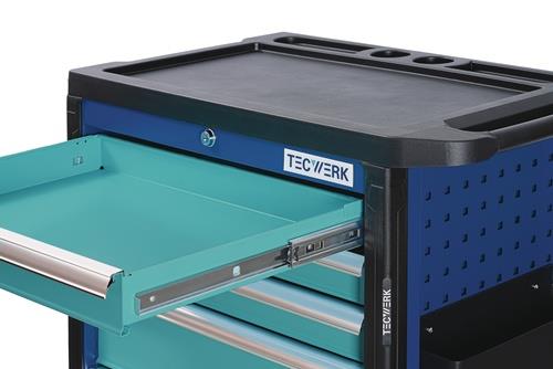 TECWERK Werkzeugwagen PLUS 2.0 B760xT465xH1030mm 500kg 6Schubl.unbest.Stahlbl.TECWERK