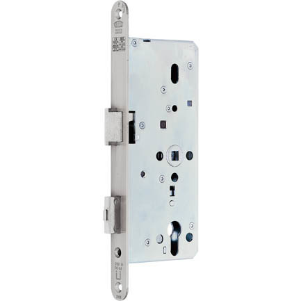 BKS Panik-Einsteckschloss für zweiflügelige Türe mit Obenverriegelung B 2331, rund, 9/74 mm, Edelstahl
