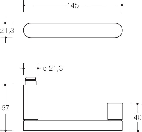 HEWI FH Wechselgarnitur mit Rosetten 270XAH13.236, VK 9 mm, Edelstahl, 270XPH13.236 DC