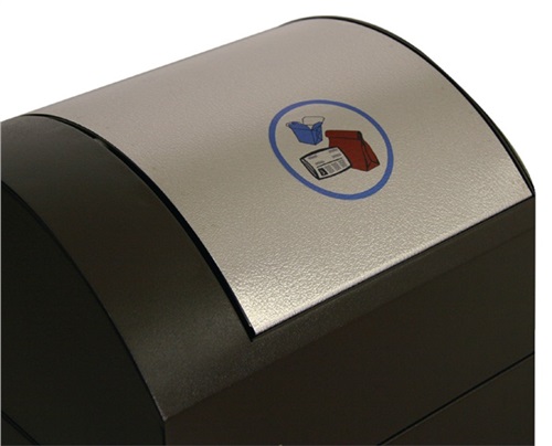 STUMPF Wertstoffsammler H975xB620xT320mm Inh.2 x 45l lichtgrau Klappen farbig