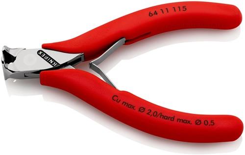 KNIPEX Elektronikvornschn.L.115mm Form 1 Facette nein spiegelpol.Ku.-Überzug KNIPEX