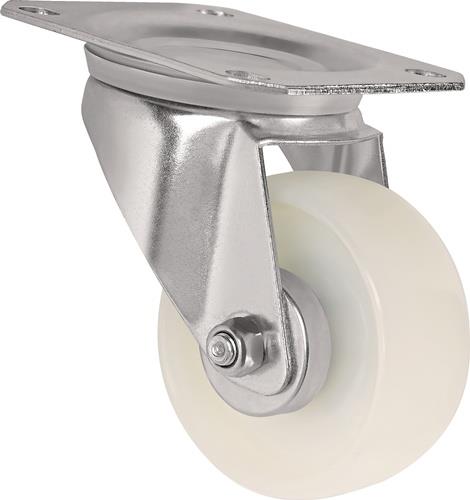 Lenkrolle D.150mm Trgf.300kg PA Platte L135xB110mm TECWERK