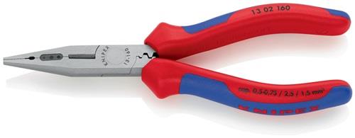 KNIPEX Verdrahtungszange L.160mm 0,5-0,75/1,5/2,5 mm² pol.Mehrkomp.-Hüllen KNIPEX