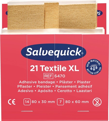 SALVEQUICK Pflasterstrips Salvequick Textilpflaster ext.gr.6Nachfüllpack je 21St.SALVEQUICK