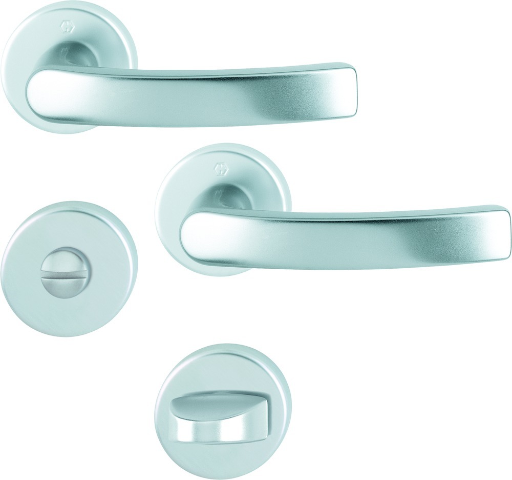 HOPPE® Drückergarnitur mit Rosetten Luxembourg 199/42KV/42KVS, Aluminium, 11908355 HOPPE® Drückergarnitur mit Rosetten Luxembourg 199/42KV/42KVS, Aluminium, 11908355