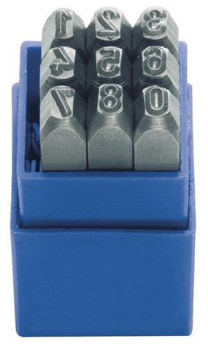 KUKKO Schlagzahlensatz 328 9-tlg.Zahlen 0-9 Schrift-H.4mm in Ku.-Box KUKKO