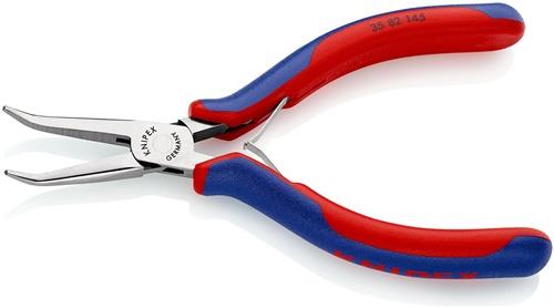 KNIPEX Elektronik-Greifzange Gesamt-L.145mm flachrunde Backen Form 8 Mehrkomp.-Hüllen