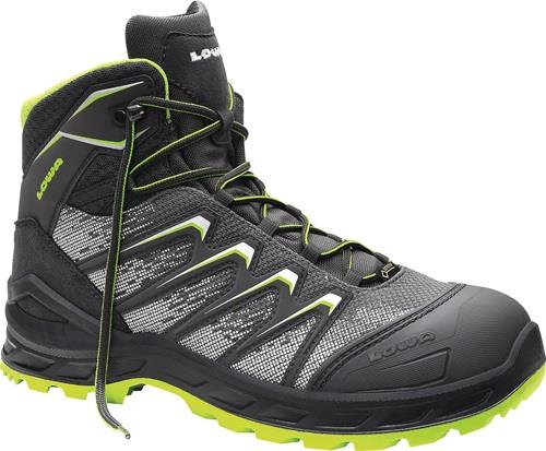 ELTEN Sicherheitsstiefel Larrox Work GTX grey Mid Gr.43 grau/grün S3 CI/HI/HRO/SR