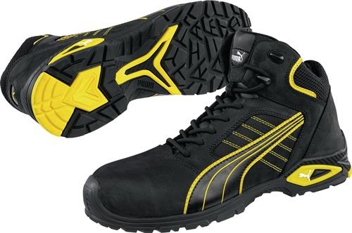 PUMA Sicherheitsstiefel Ams.Mid Gr.43 schwarz/gelb S3L FO SR 20345:2022 Leder PUMA
