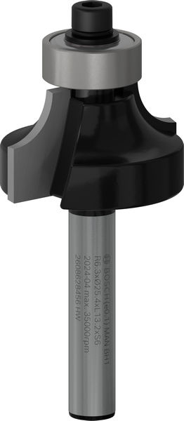 BOSCH Abrundfräser 6 mm, R1 6,3 mm, D 25,4, L 13,1 mm, G 54 mm