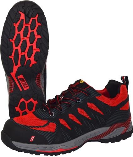 NITRAS Sicherheitsschuh PRO STEP Gr.45 W.11 schwarz/rot S1P SRC EN ISO 20345,EN 61340-4 NITRAS Sicherheitsschuh PRO STEP Gr.45 W.11 schwarz/rot S1P SRC EN ISO 20345,EN 61340-4