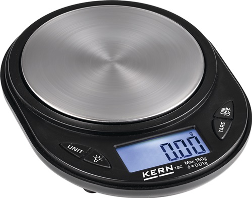 KERN Taschenwaage Wägebereich 0,15kg Batteriebetrieb Ziffernschritt 0,01g
