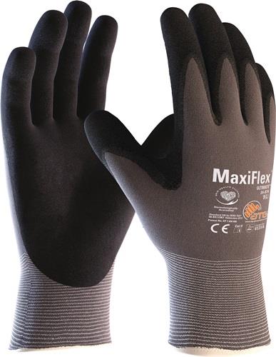 ATG Handschuhe MaxiFlex® Ultimate™ 34-874 Gr.9 grau/schwarz Nyl.m.Nitrilmikroschaum