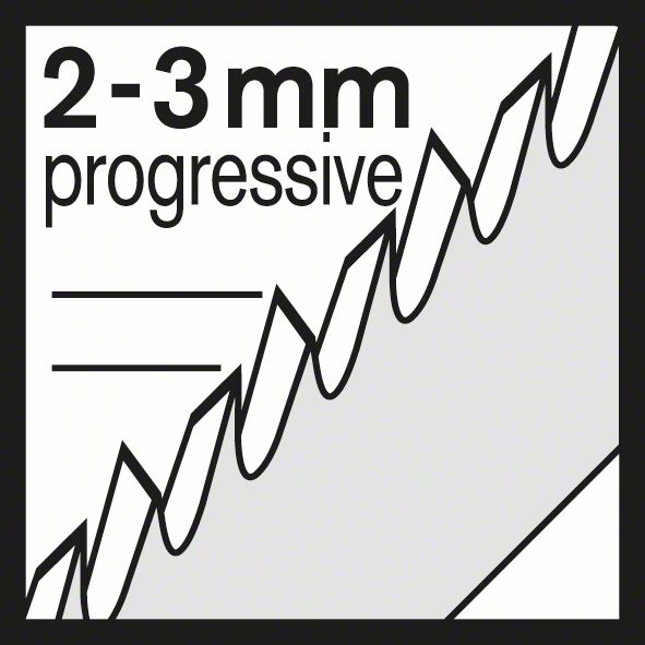 BOSCH Stichsägeblatt U 234 X Progressor for Wood, 3er-Pack