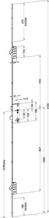 WINKHAUS Mehrfachverriegelung STV F1662 M2, 8/92, Falle Standard, Stahl
