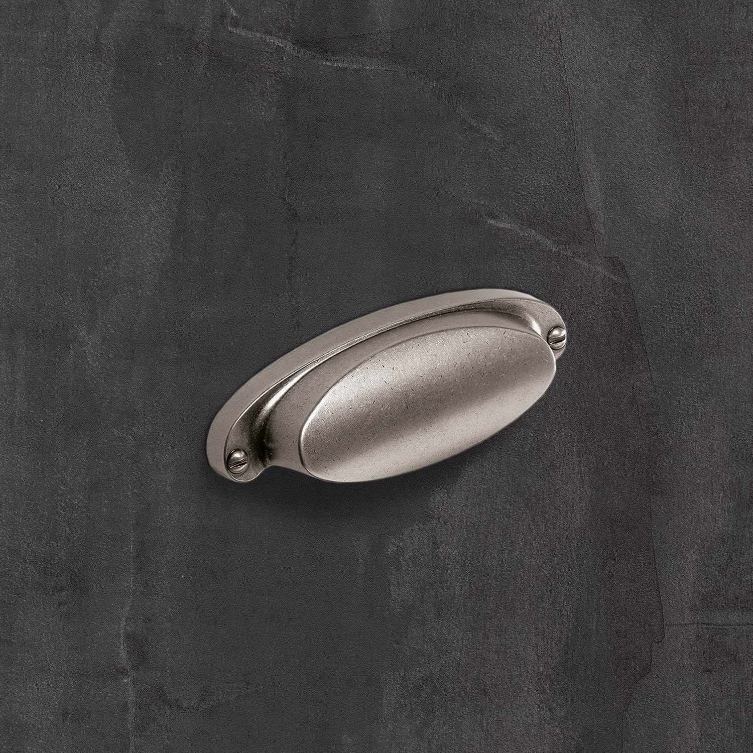 HETTICH Griff Lorica, •–• 64, L 100 mm, B 33 mm, H 22 mm, Zinn Optik, 9112655 HETTICH Griff Lorica, •–• 64, L 100 mm, B 33 mm, H 22 mm, Zinn Optik, 9112655