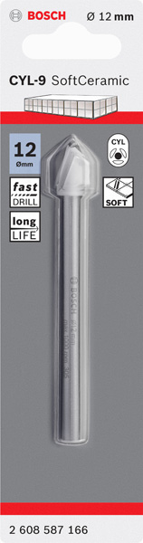 BOSCH Fliesenbohrer CYL-9 Ceramic, 12 x 90 mm