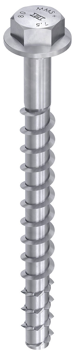 HECO MULTI-MONTI-plus SS 12,0 x 90, Sechskantkopf mit angepresster Scheibe, Sechskantkopf, HP-beschichtet