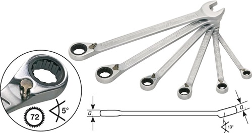 Knarrenringmaulschlüsselsatz 606/6-1 6-tlg.SW 21-32mm abgew.HAZET Knarrenringmaulschlüsselsatz 606/6-1 6-tlg.SW 21-32mm abgew.HAZET