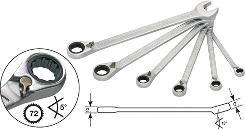 Knarrenringmaulschlüsselsatz 606/6-1 6-tlg.SW 21-32mm abgew.HAZET