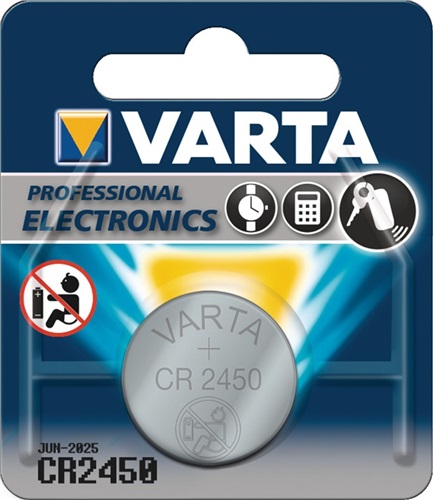 VARTA Knopfzelle Electronics 3 V 570 mAh CR2450 24,5x5mm VARTA