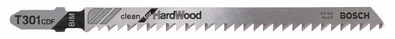 BOSCH Stichsägeblatt T 301 CDF Clean for Hard Wood, 5er-Pack