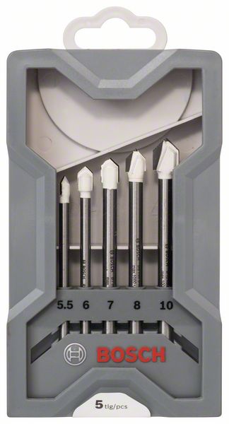 BOSCH Fliesenbohrer-Set CYL-9 Ceramic, 5-teilig, 5,5 - 10 mm