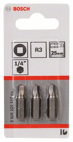 BOSCH Schrauberbit Extra-Hart R3, 25 mm, 3er-Pack