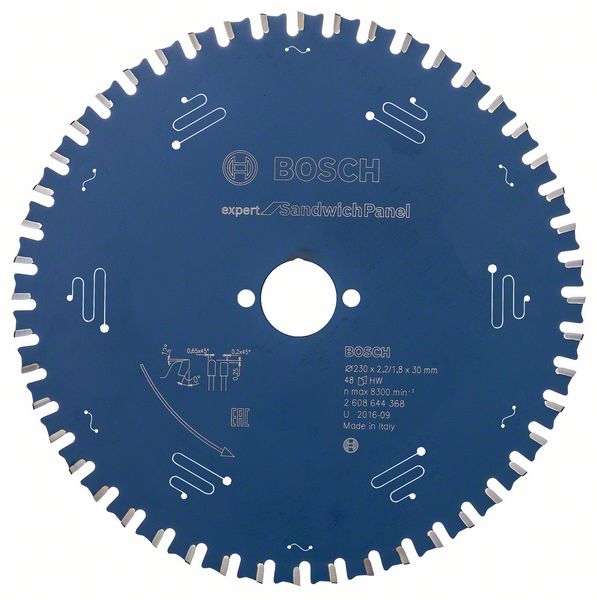 BOSCH Kreissägeblatt Expert for Sandwich Panel, 230 x 30 x 2,0 mm, 48