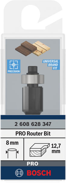 BOSCH Bündigfräser Standard for Wood, 8 mm, D1 12,7 mm, L 13 mm, G 56 mm