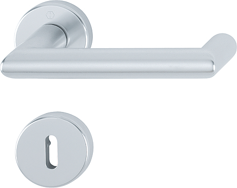 HOPPE® Drückergarnitur mit Rosetten Rotterdam 1401/42KV/42KVS, Aluminium, 3608839 HOPPE® Drückergarnitur mit Rosetten Rotterdam 1401/42KV/42KVS, Aluminium, 3608839