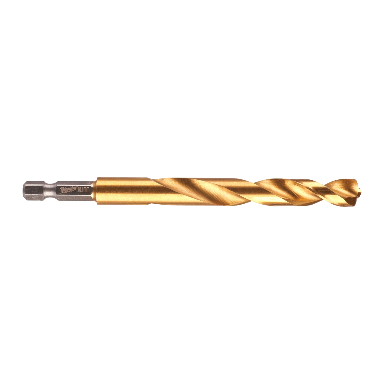 MILWAUKEE 10,0 x 120 mm SHOCKWAVE Metallbohrer HSS-G RED HEX Titan 1/4"