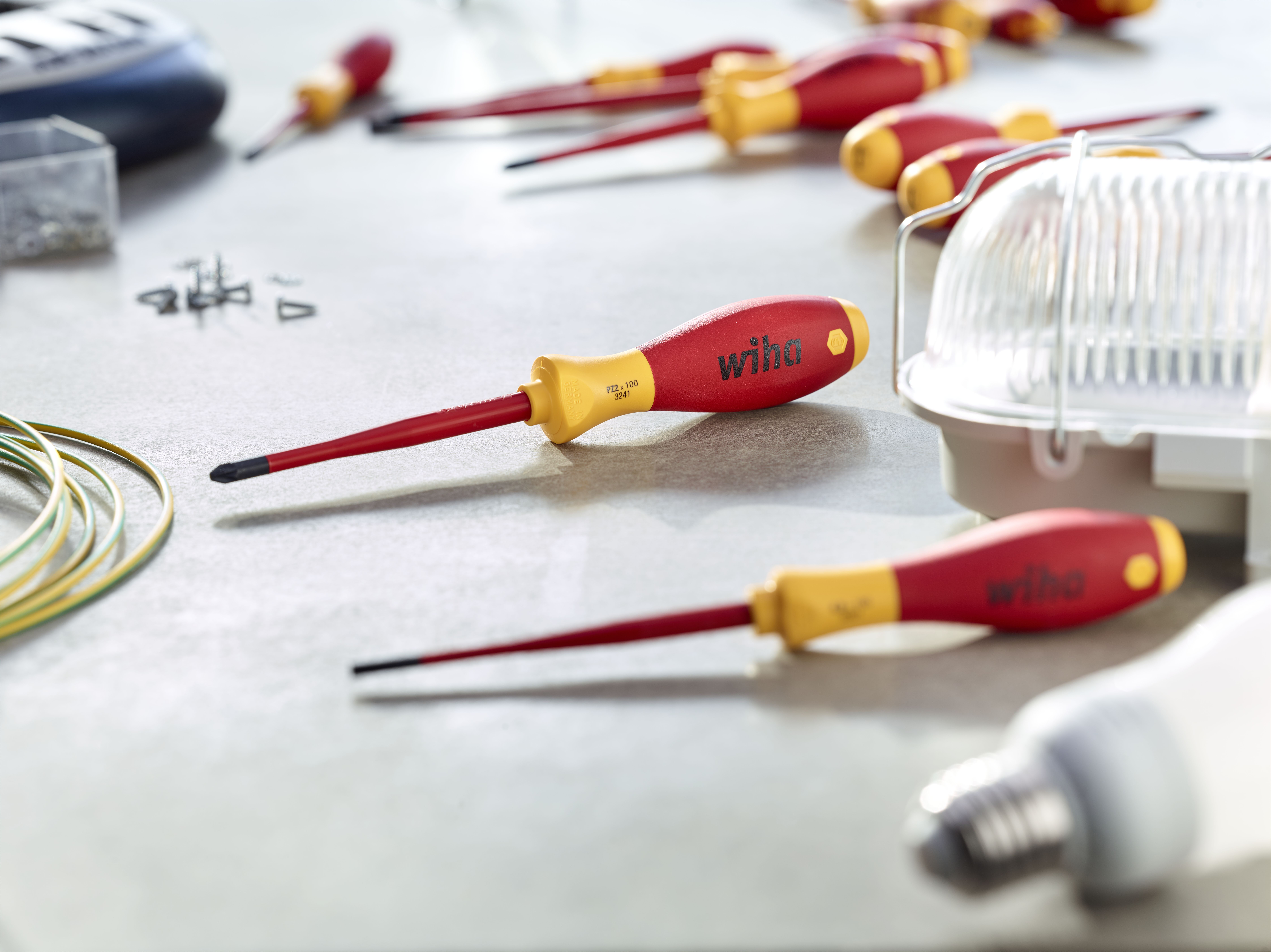 Wiha Schraubendreher Set SoftFinish® electric slimFix Schlitz, Phillips, PlusMinus/Pozidriv 6-tlg. (38362)